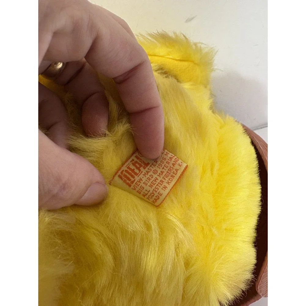 Vtg Sesame Street Big Bird 1986 Ideal Talking Toy + Book  For Repair Parts AS IS